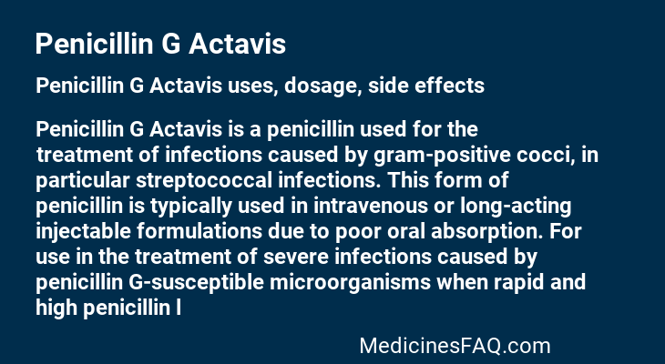 Penicillin G Actavis
