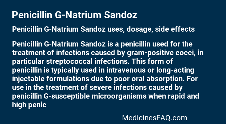 Penicillin G-Natrium Sandoz