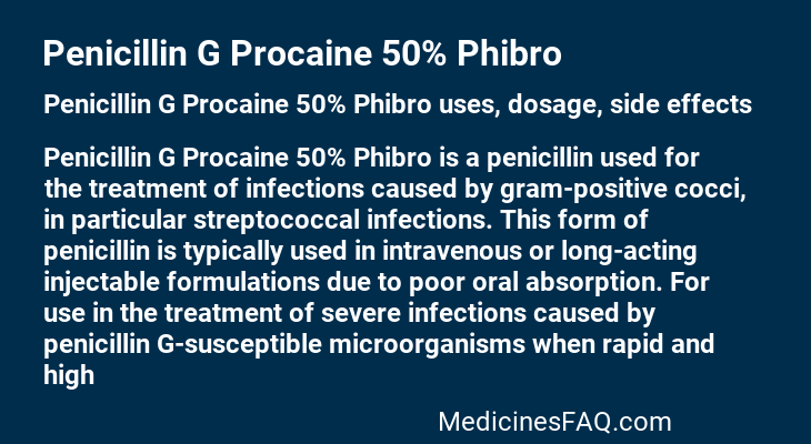 Penicillin G Procaine 50% Phibro