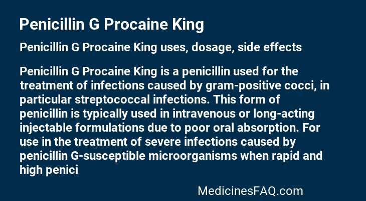 Penicillin G Procaine King