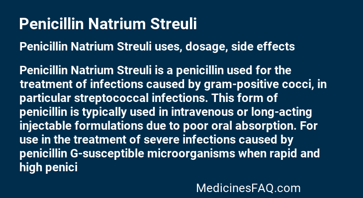 Penicillin Natrium Streuli
