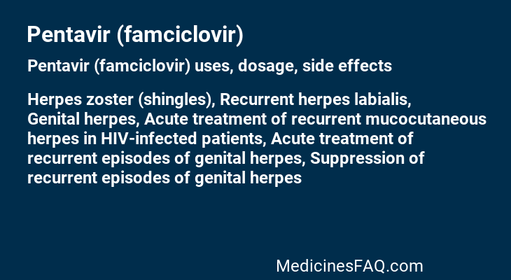 Pentavir (famciclovir)