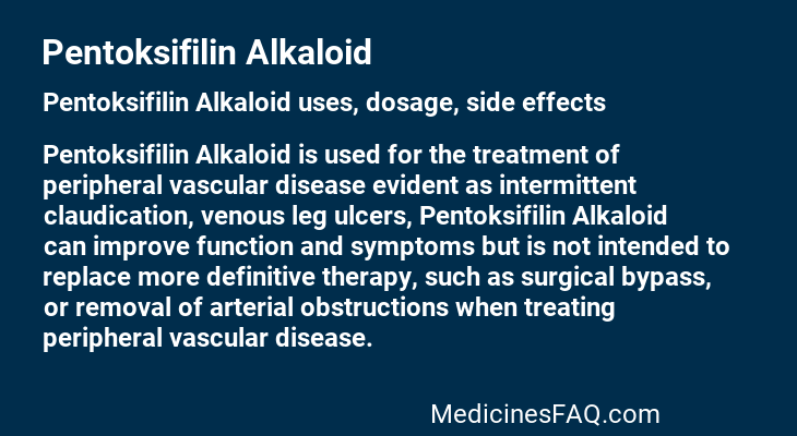 Pentoksifilin Alkaloid