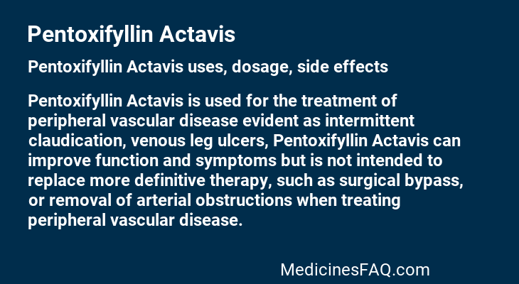 Pentoxifyllin Actavis