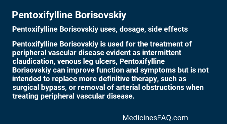 Pentoxifylline Borisovskiy