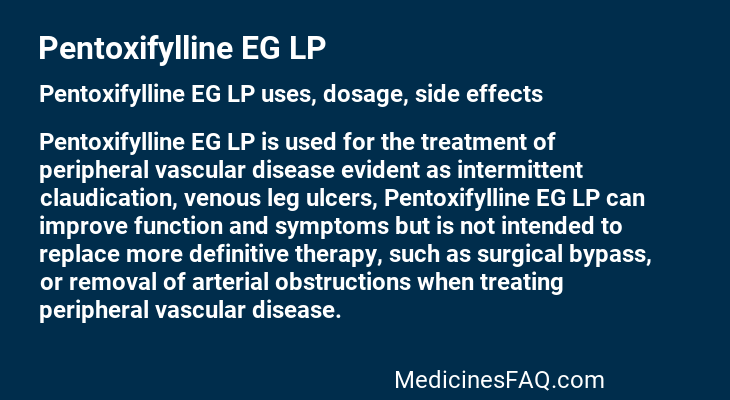 Pentoxifylline EG LP