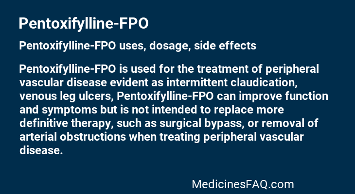Pentoxifylline-FPO