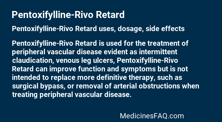 Pentoxifylline-Rivo Retard