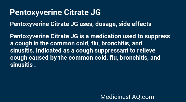 Pentoxyverine Citrate JG