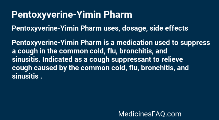Pentoxyverine-Yimin Pharm