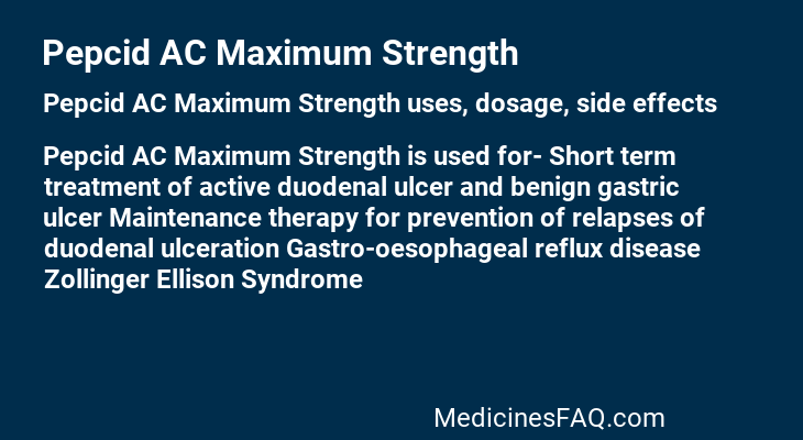 Pepcid AC Maximum Strength