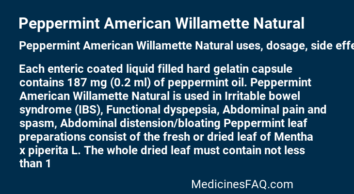 Peppermint American Willamette Natural