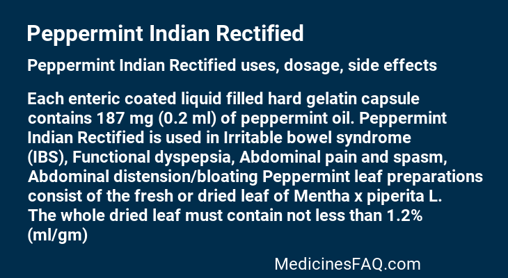 Peppermint Indian Rectified