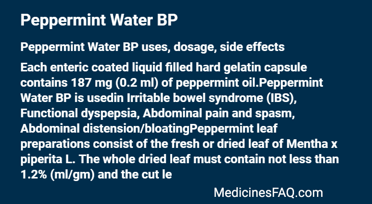 Peppermint Water BP