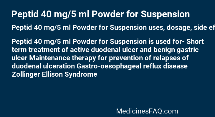 Peptid 40 mg/5 ml Powder for Suspension