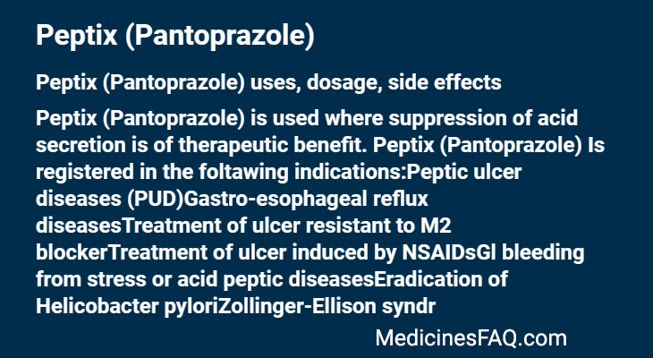 Peptix (Pantoprazole)