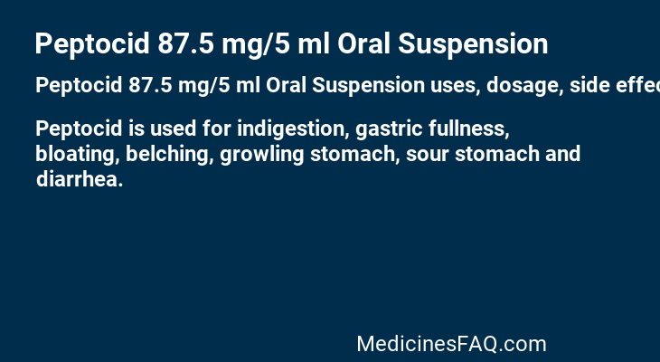 Peptocid 87.5 mg/5 ml Oral Suspension