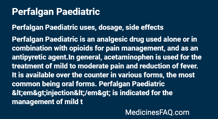 Perfalgan Paediatric