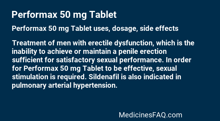 Performax 50 mg Tablet