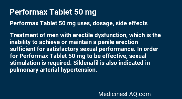 Performax Tablet 50 mg