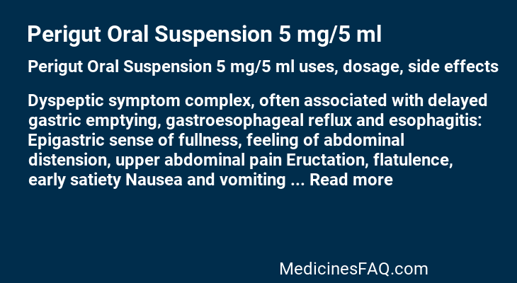 Perigut Oral Suspension 5 mg/5 ml