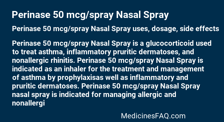 Perinase 50 mcg/spray Nasal Spray