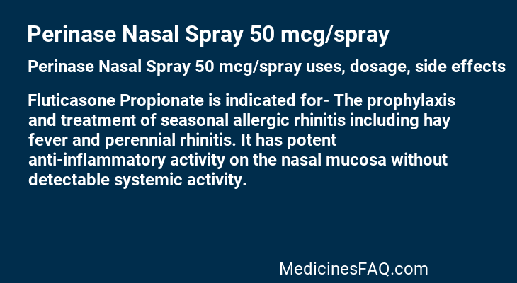 Perinase Nasal Spray 50 mcg/spray