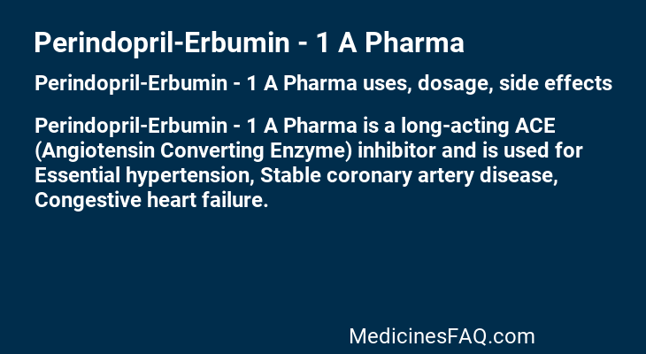 Perindopril-Erbumin - 1 A Pharma