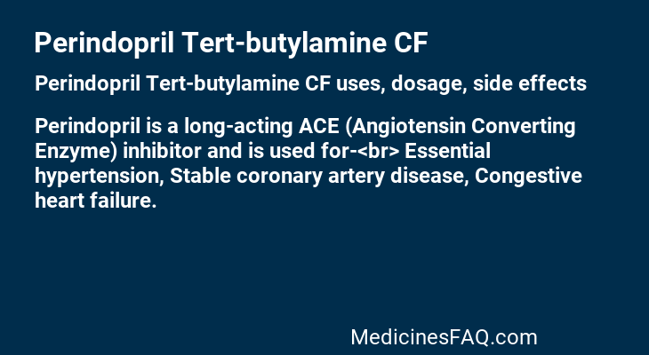 Perindopril Tert-butylamine CF