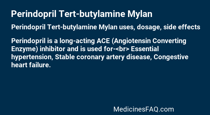 Perindopril Tert-butylamine Mylan