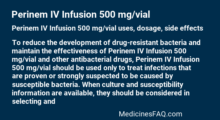 Perinem IV Infusion 500 mg/vial