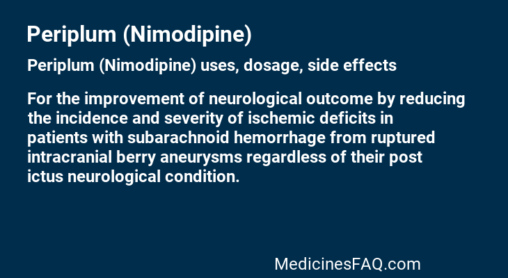Periplum (Nimodipine)