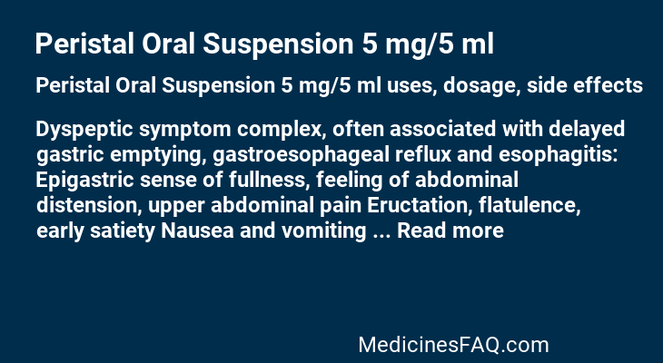 Peristal Oral Suspension 5 mg/5 ml