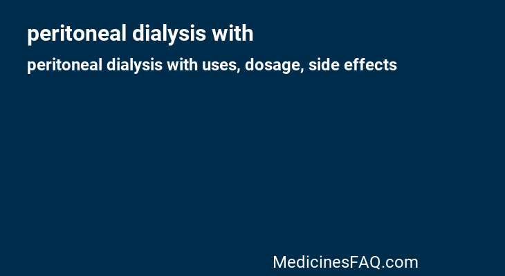 peritoneal dialysis with