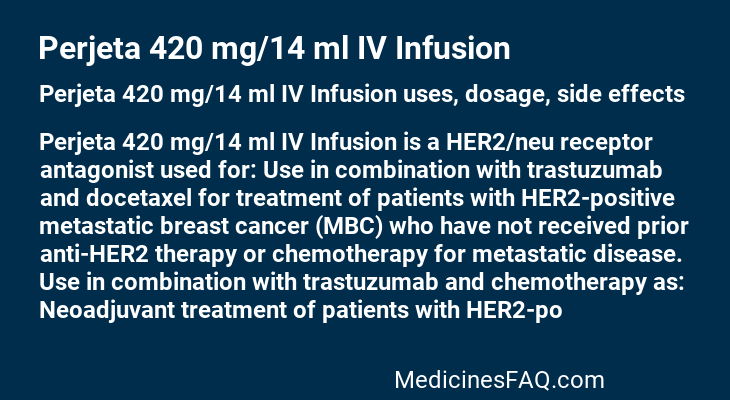 Perjeta 420 mg/14 ml IV Infusion