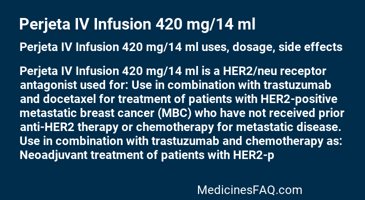 Perjeta IV Infusion 420 mg/14 ml