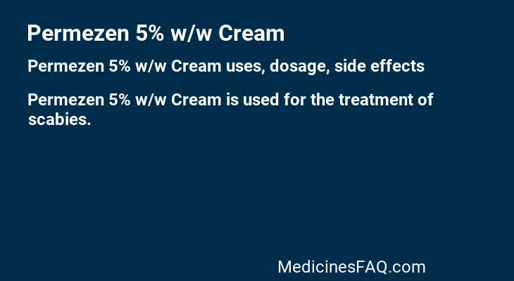 Permezen 5% w/w Cream