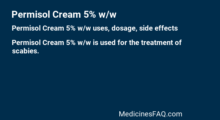 Permisol Cream 5% w/w