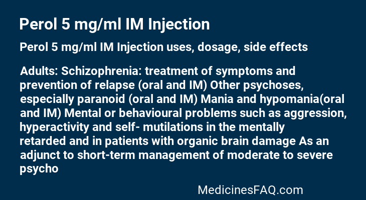 Perol 5 mg/ml IM Injection