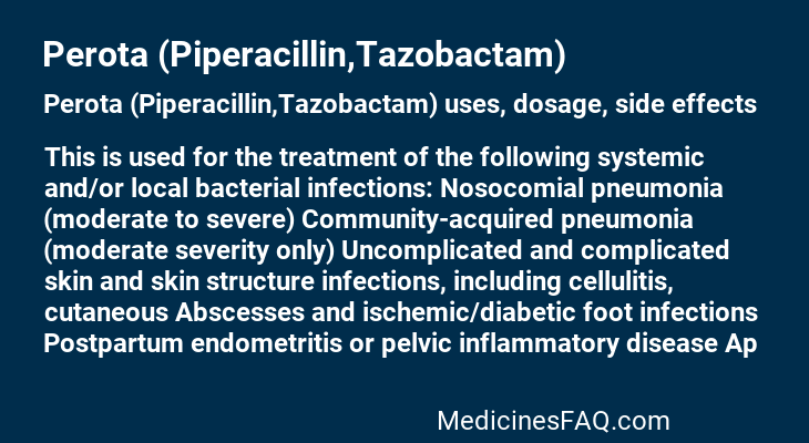 Perota (Piperacillin,Tazobactam)