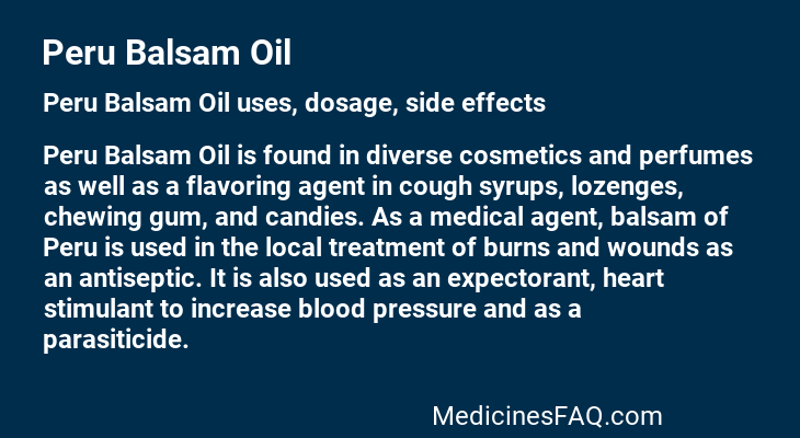 Peru Balsam Oil