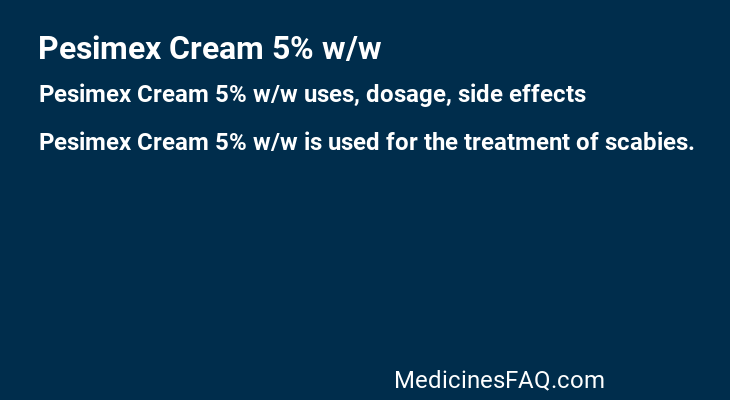 Pesimex Cream 5% w/w