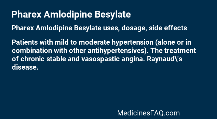 Pharex Amlodipine Besylate