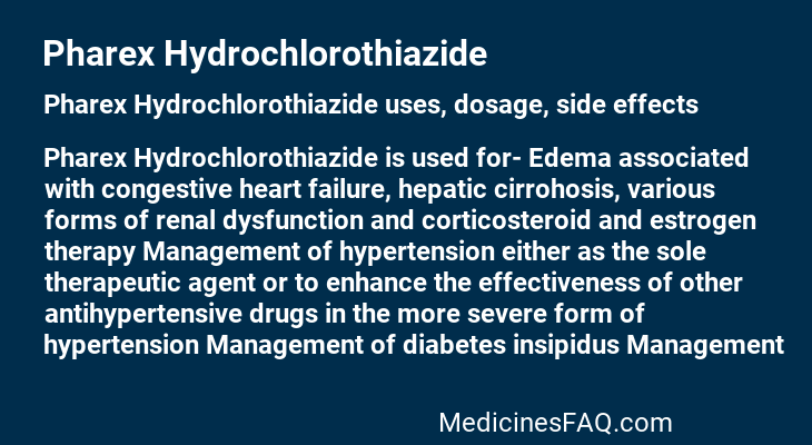 Pharex Hydrochlorothiazide