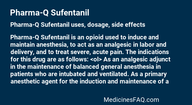 Pharma-Q Sufentanil