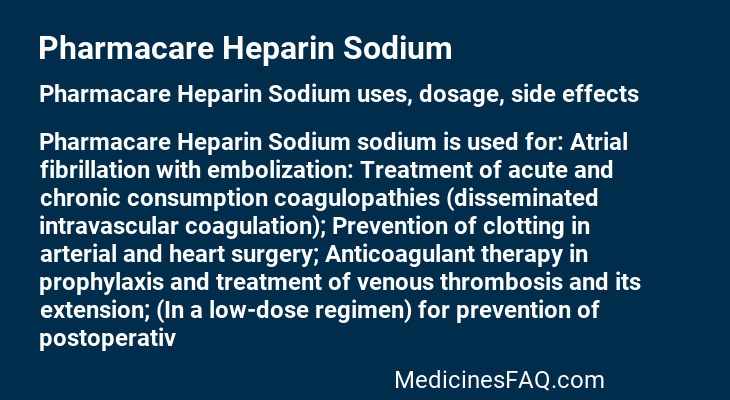 Pharmacare Heparin Sodium