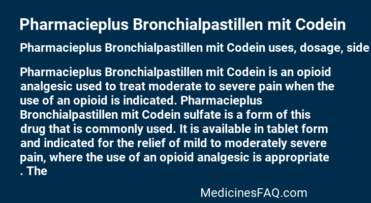 Pharmacieplus Bronchialpastillen mit Codein