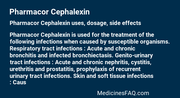 Pharmacor Cephalexin