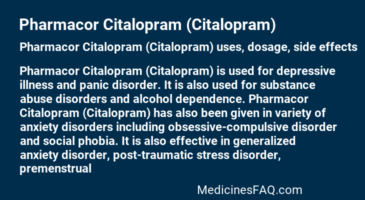 Pharmacor Citalopram (Citalopram)