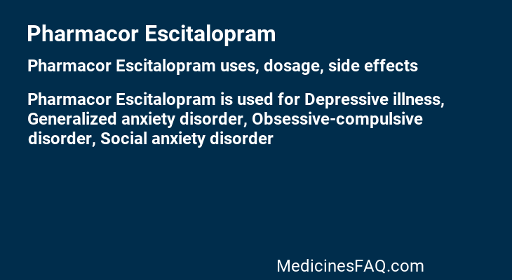 Pharmacor Escitalopram